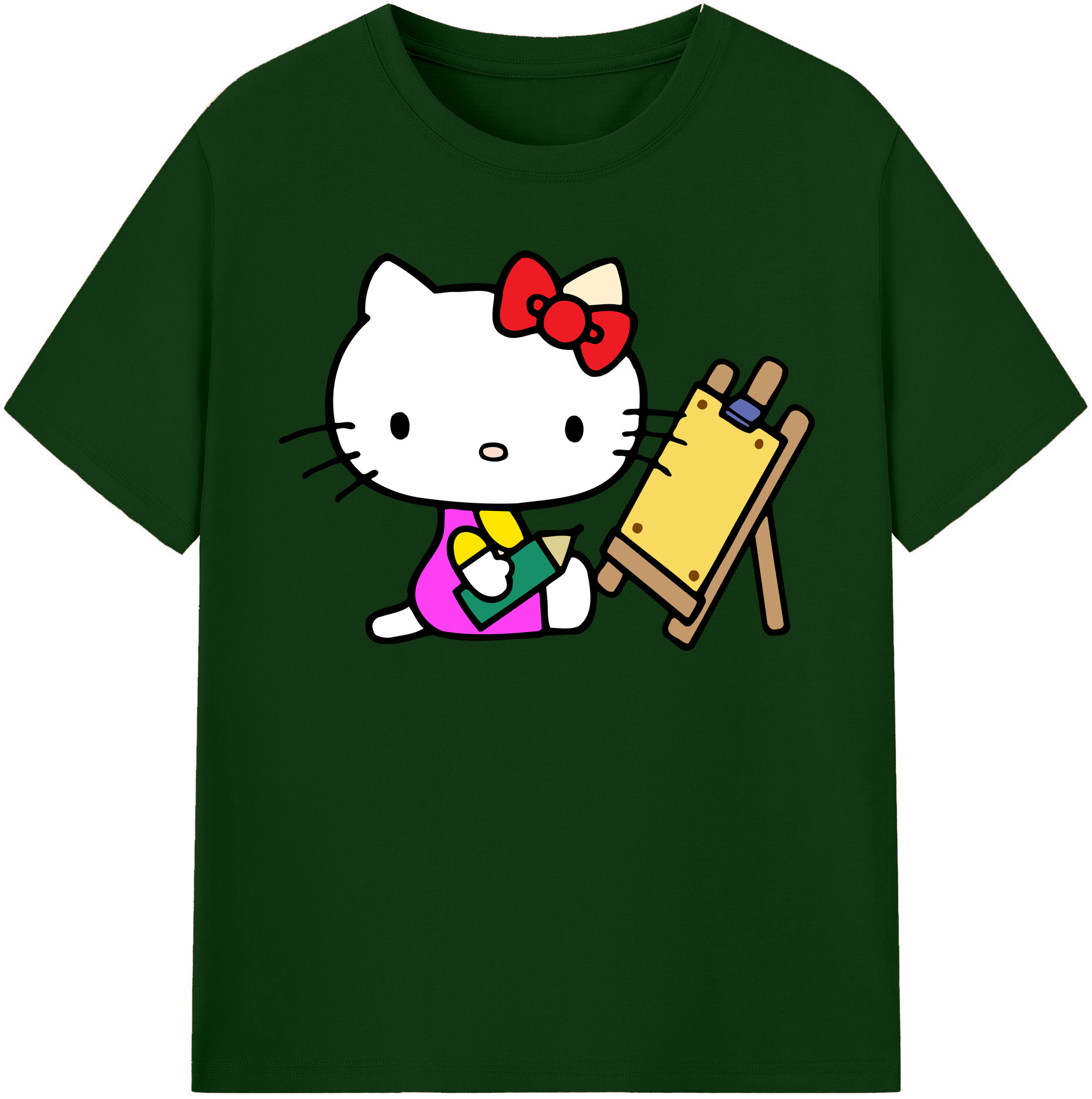 （画像用） Hello Kitty ハローキティ 綿100％半袖Tシャツ（フロントプリント）